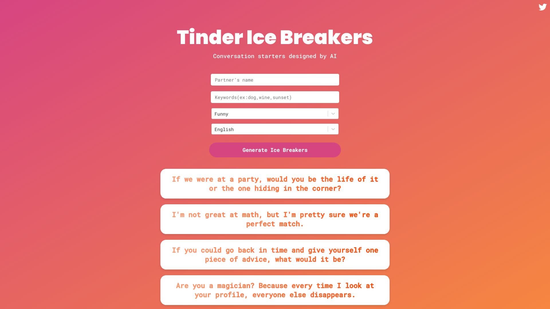 Tinder Ice Breakers AI screenshot 1