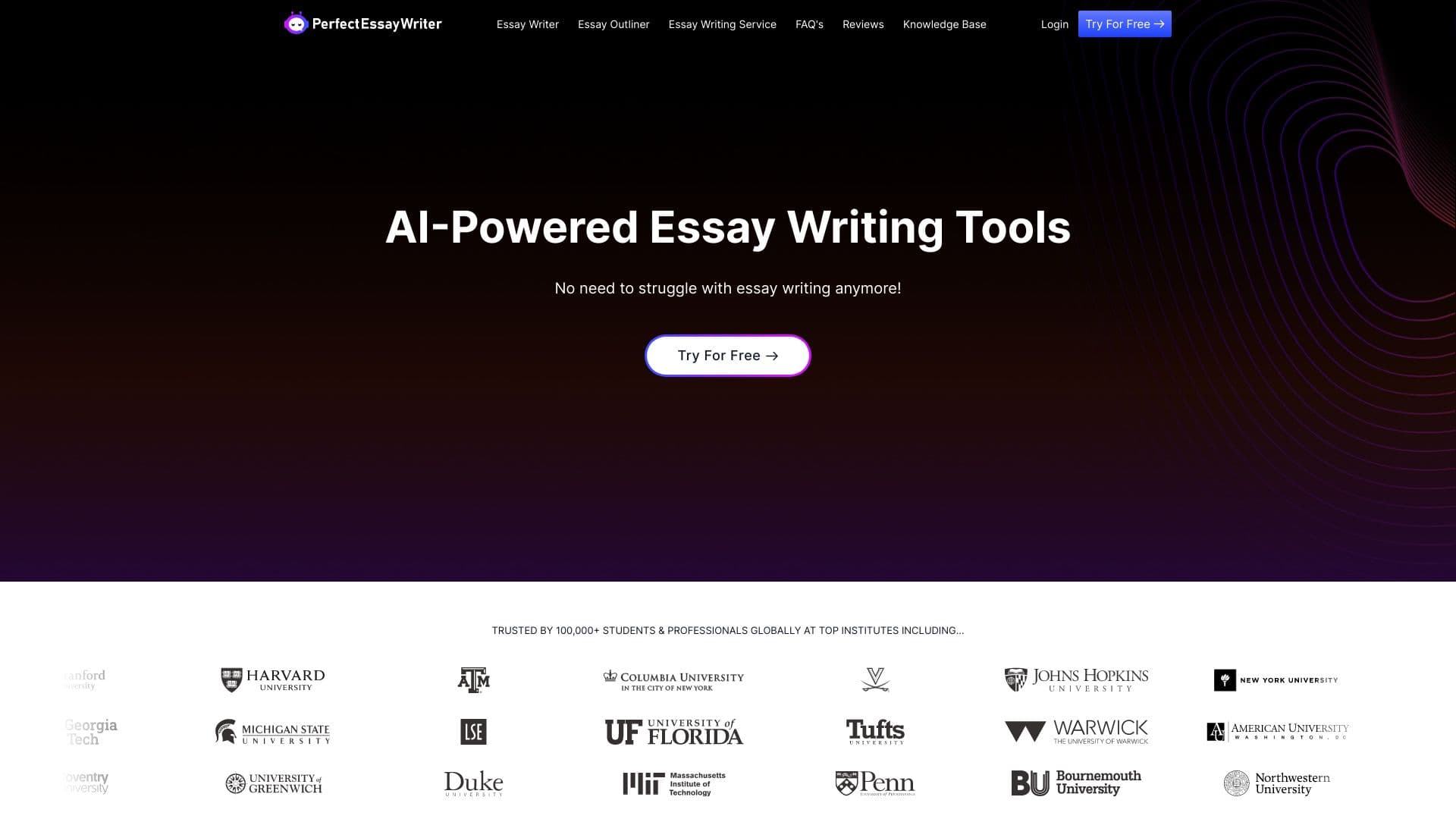 Perfectessaywriter.ai screenshot 1