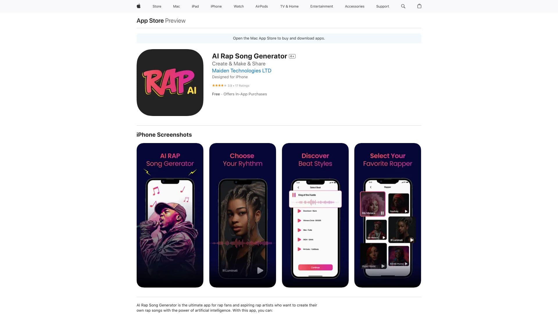 AI Rap Song Generator screenshot 1
