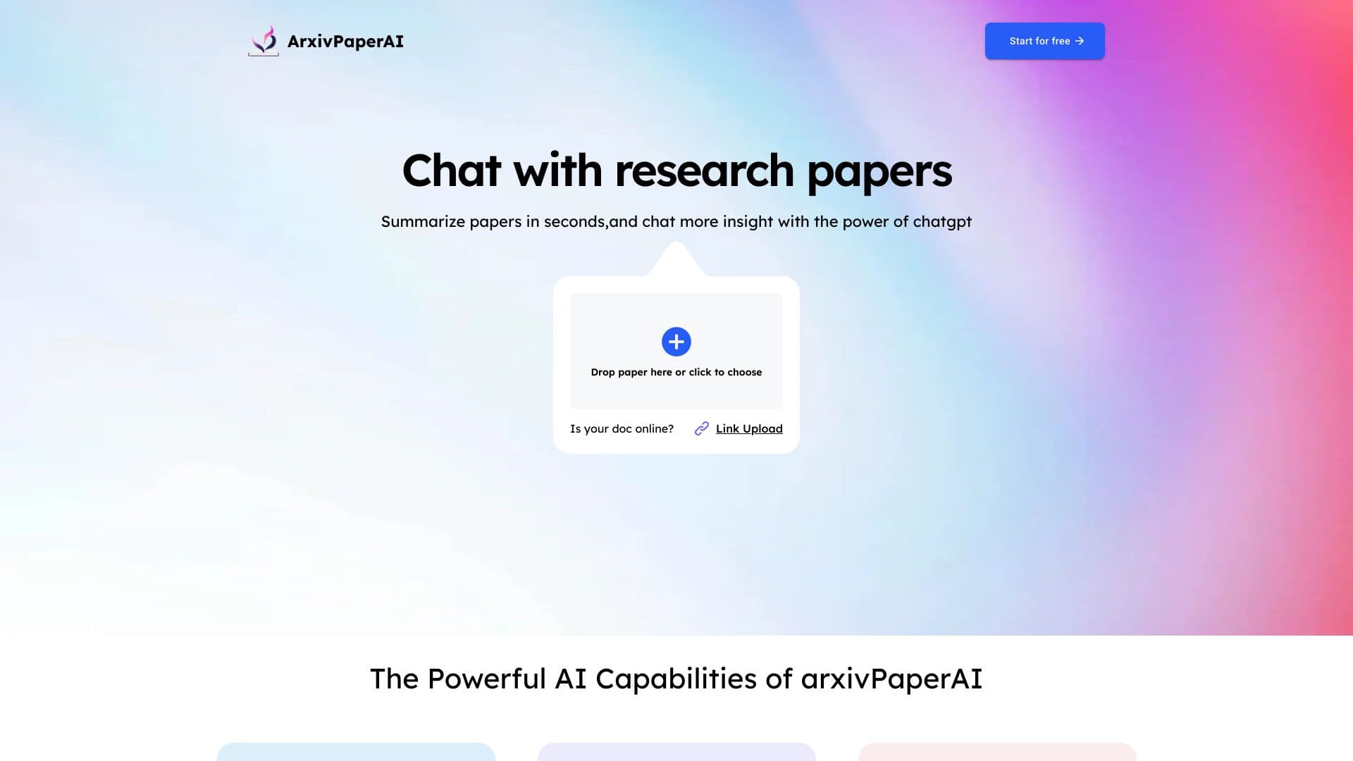 ArxivPaperAI screenshot 1