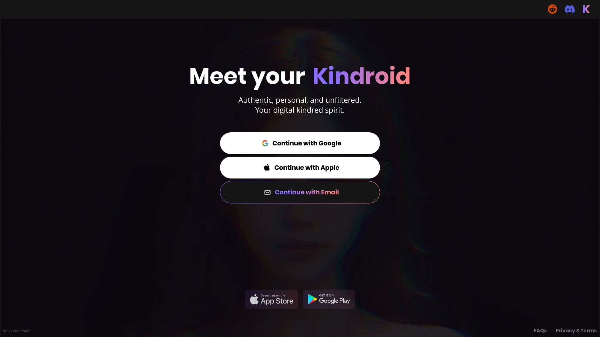 Kindroid screenshot 1