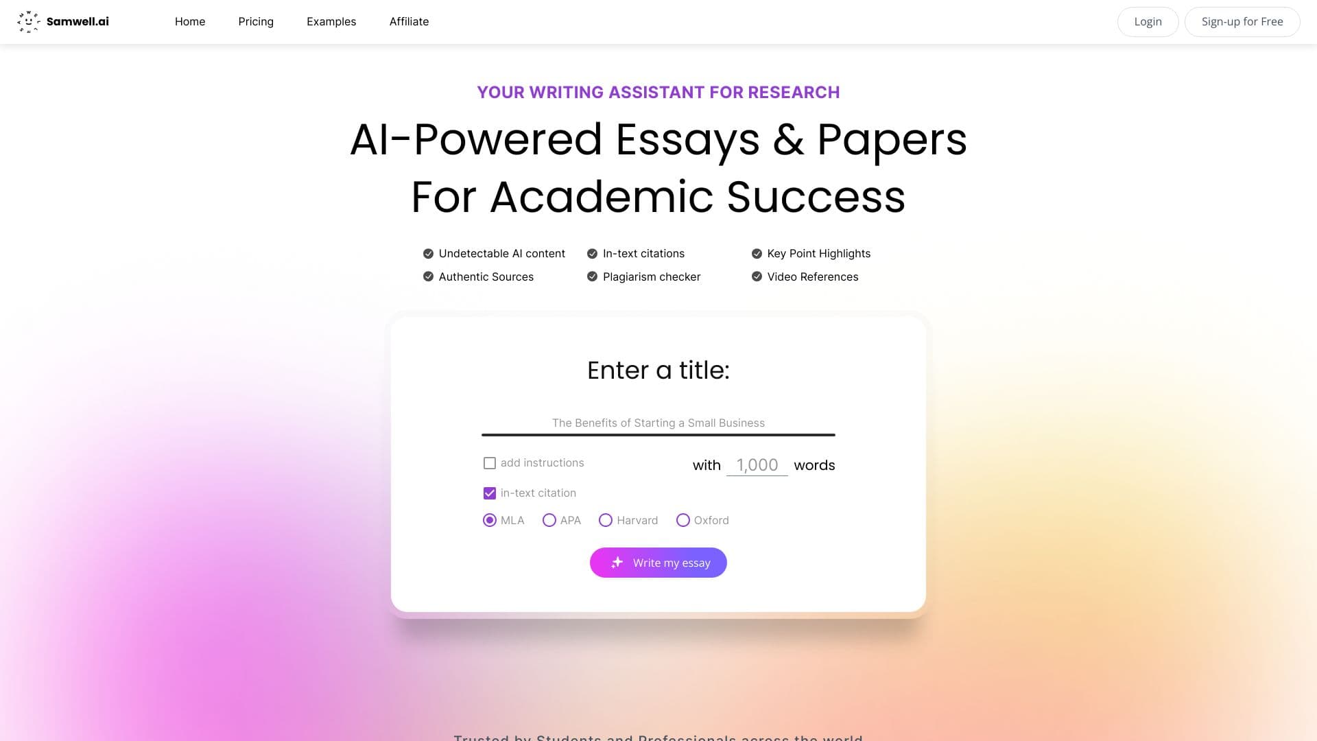 Samwell.ai screenshot 1