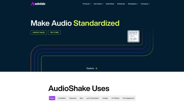 AudioShake screenshot
