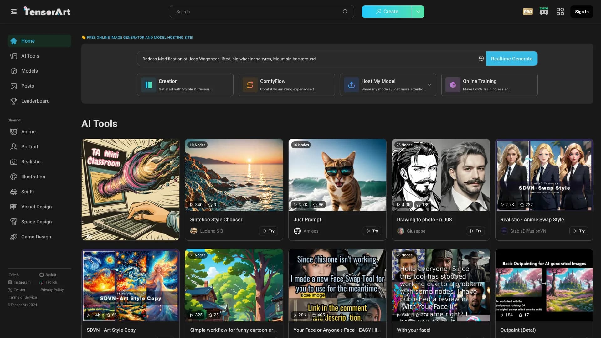 Tensor.Art screenshot 1