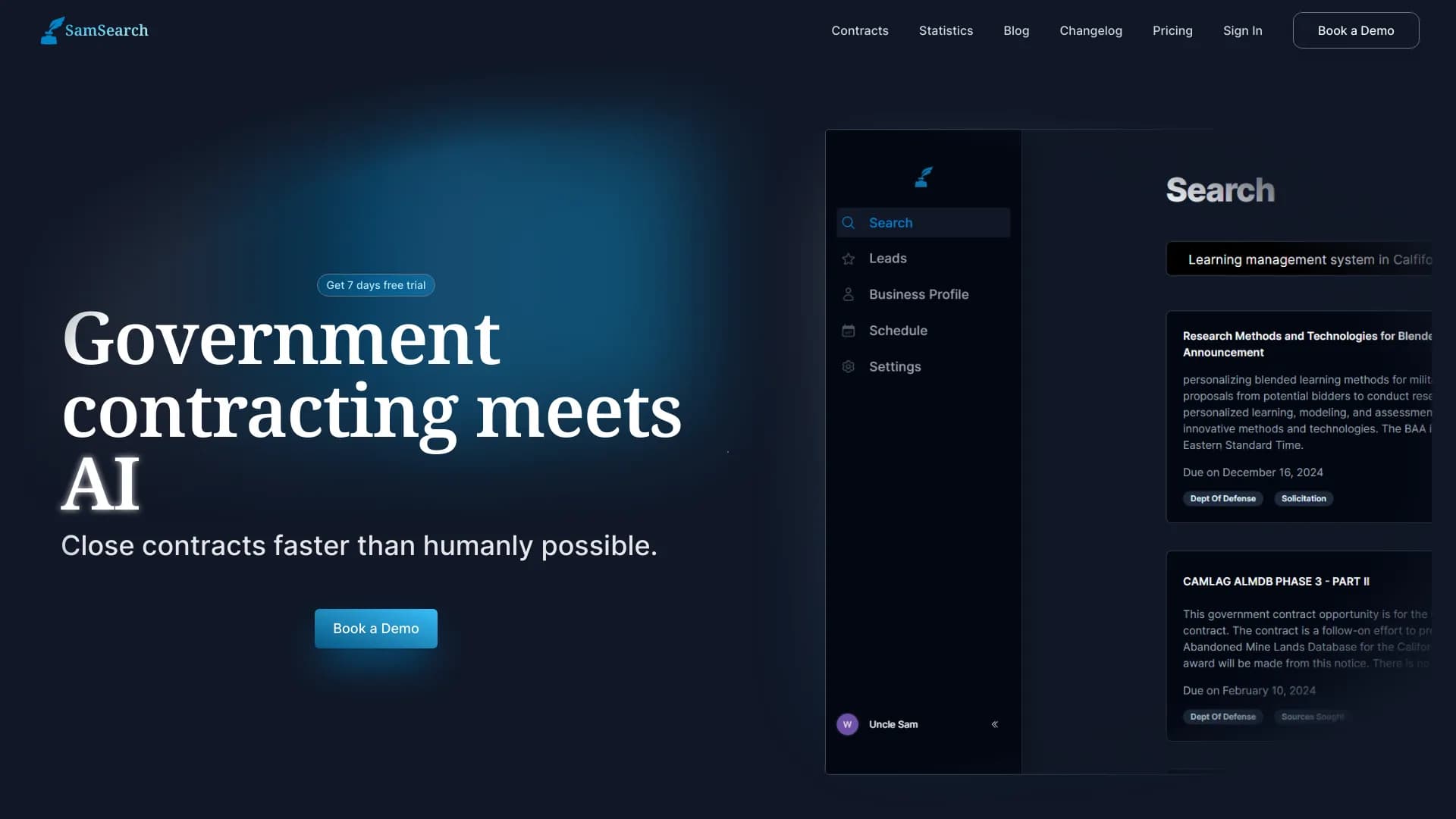 SamSearch screenshot 1