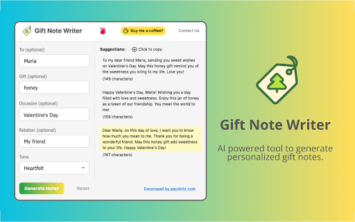 Gift Note Writer screenshot 1