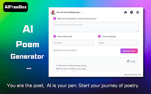 Free AI Poem Generator screenshot