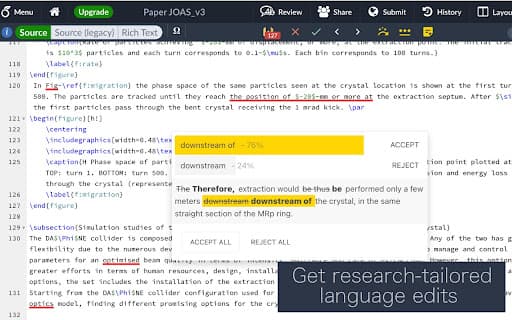 Writefull screenshot