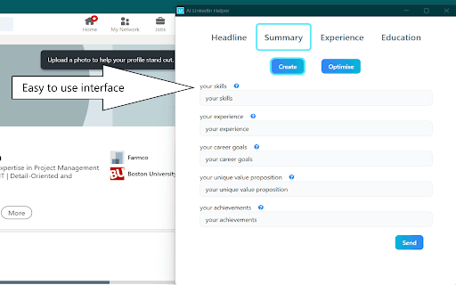 AI LinkedIn Helper screenshot 1