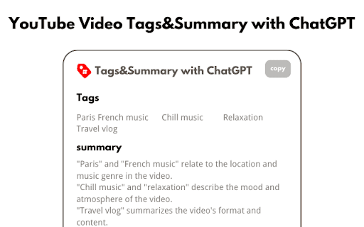YouTube Video Tag Extension screenshot 1