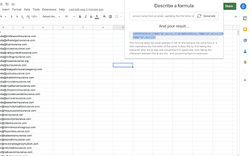 AI Spreadsheet Formula Generator screenshot 1