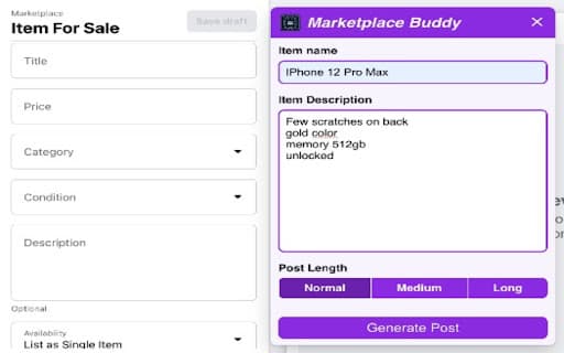 Marketplace Buddy screenshot 1