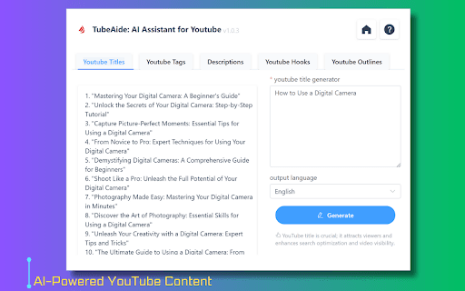 TubeAide screenshot