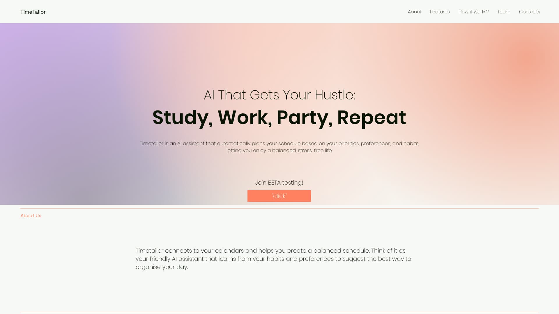 TimeTailor screenshot 1