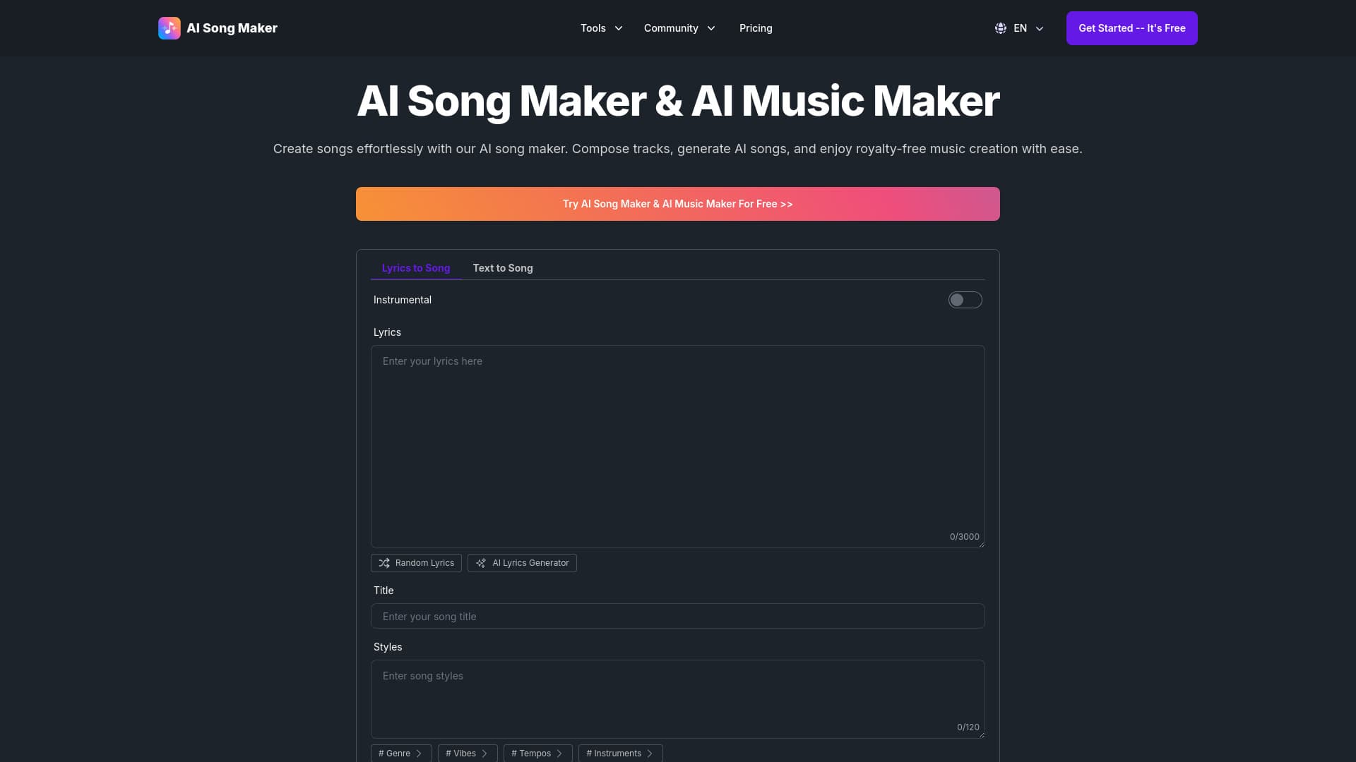 AI Song Maker screenshot 1