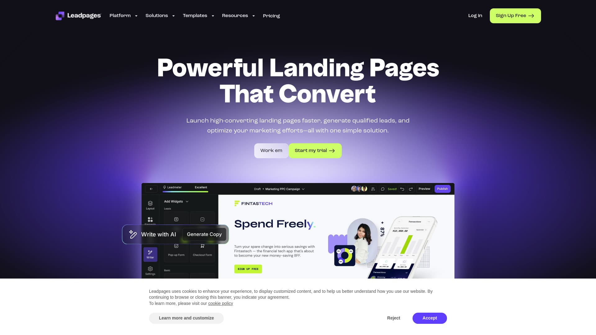 Leadpages screenshot 1