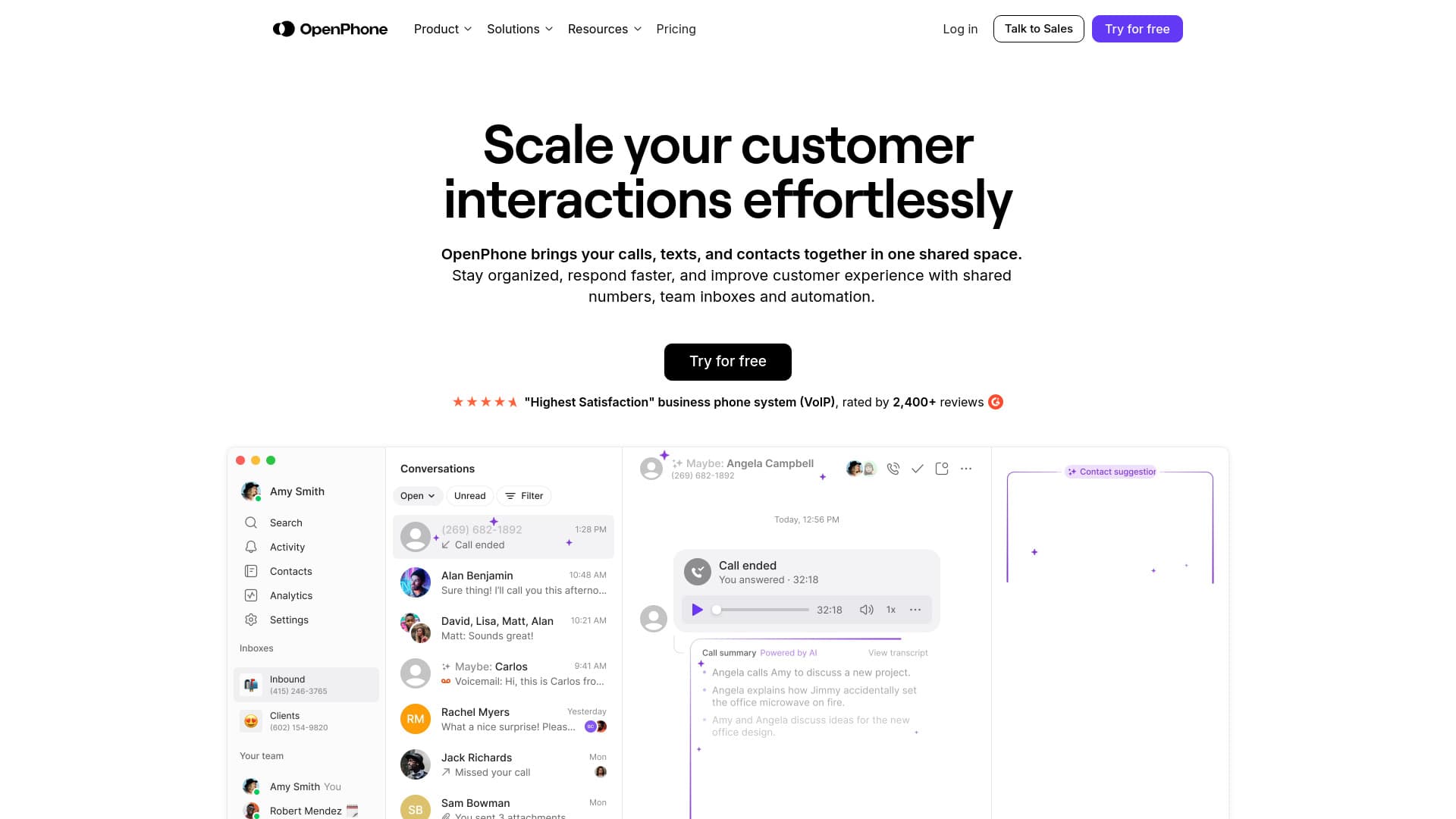 OpenPhone screenshot 1