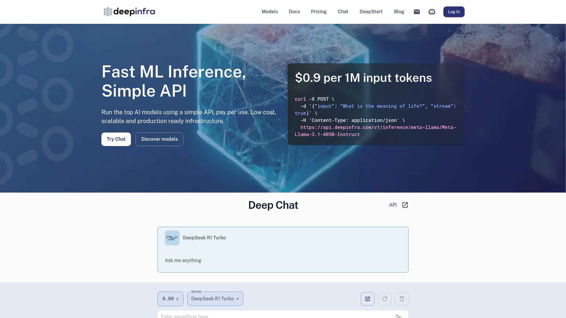Deep Infra screenshot 1