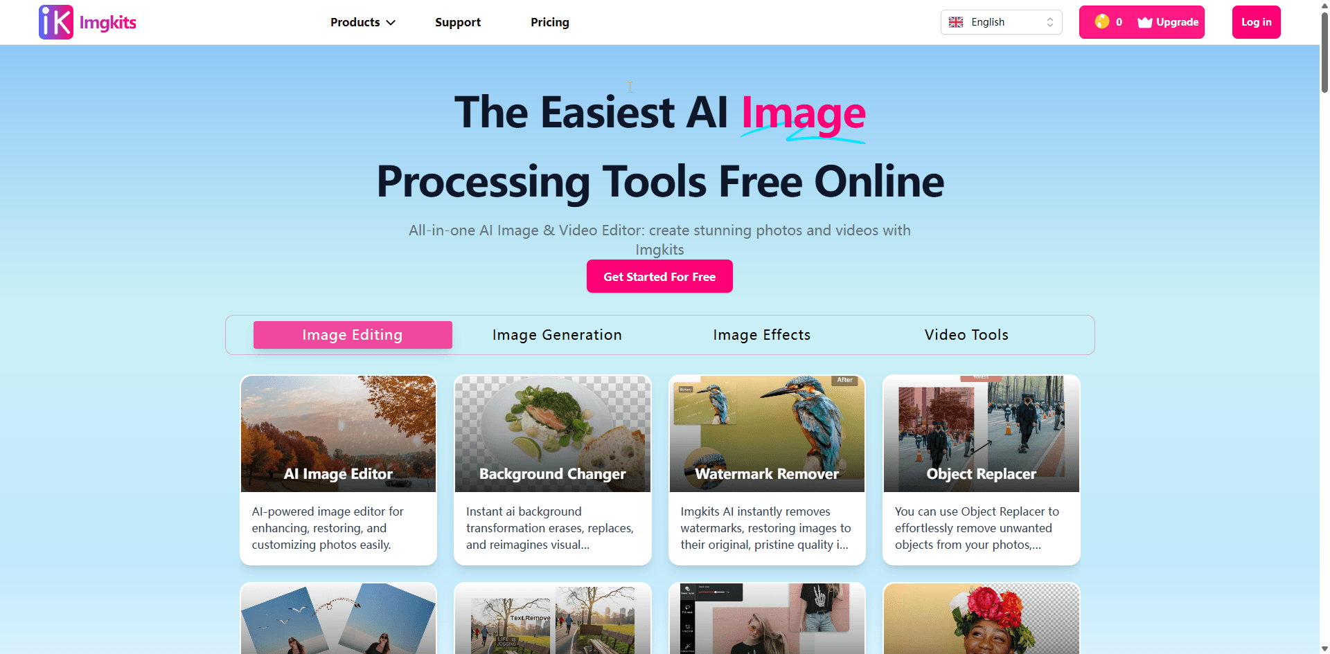 Imgkits - Top AI Image & Video Processing Tools Online screenshot 1