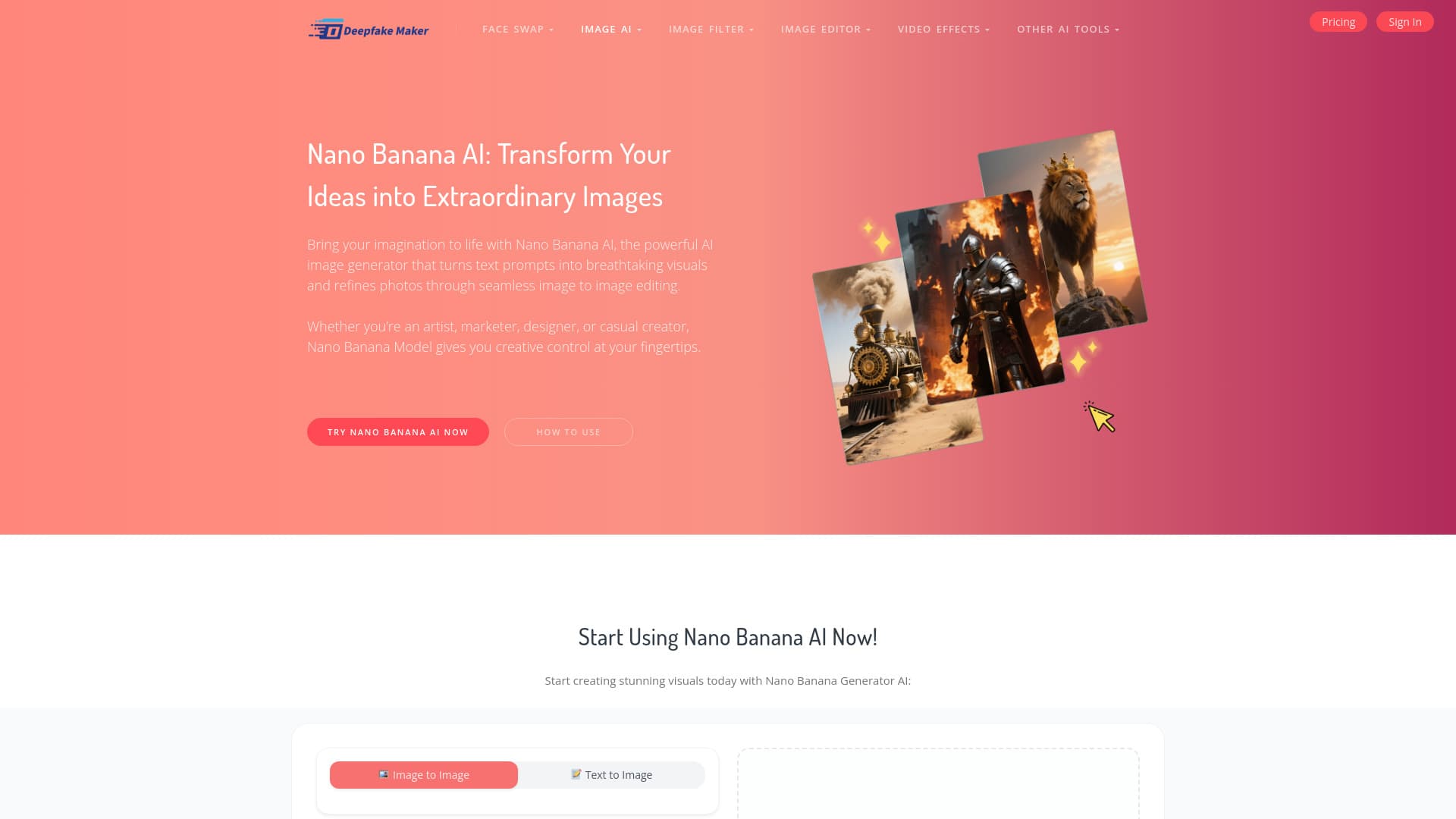 Deepfake Maker Nano Banana AI screenshot 1
