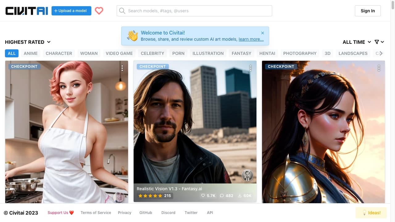 Civitai screenshot 1