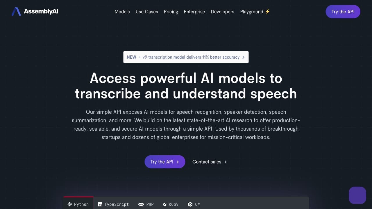 AssemblyAI screenshot 1