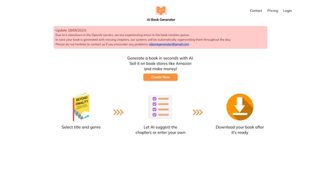 AI Book Generator screenshot