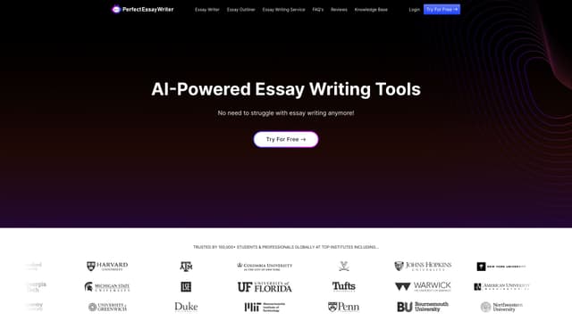 Perfectessaywriter.ai screenshot