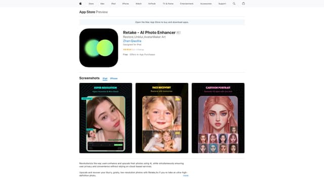 Retake - AI Photo Enhancer screenshot