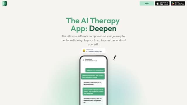 Deepen: AI Therapy & Counseling screenshot