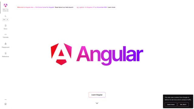 Angular.dev screenshot