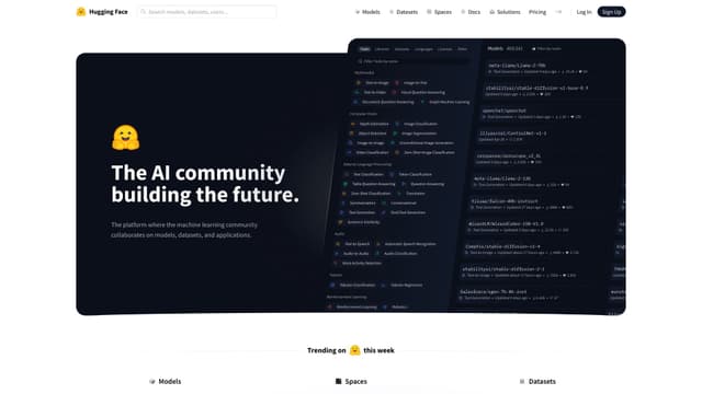 Hugging Face screenshot