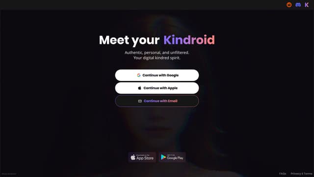 Kindroid screenshot