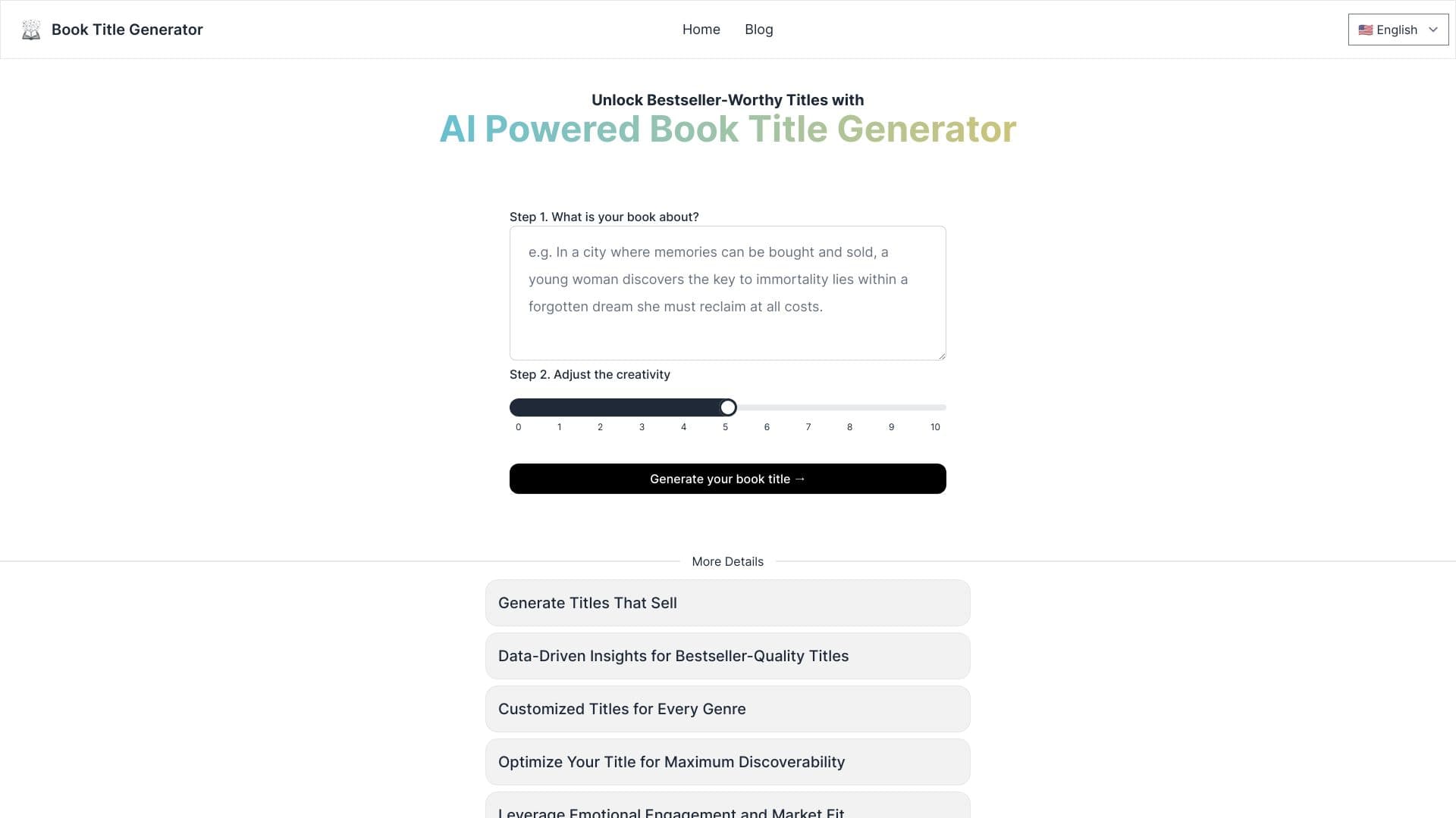 Book Title Generator screenshot 1