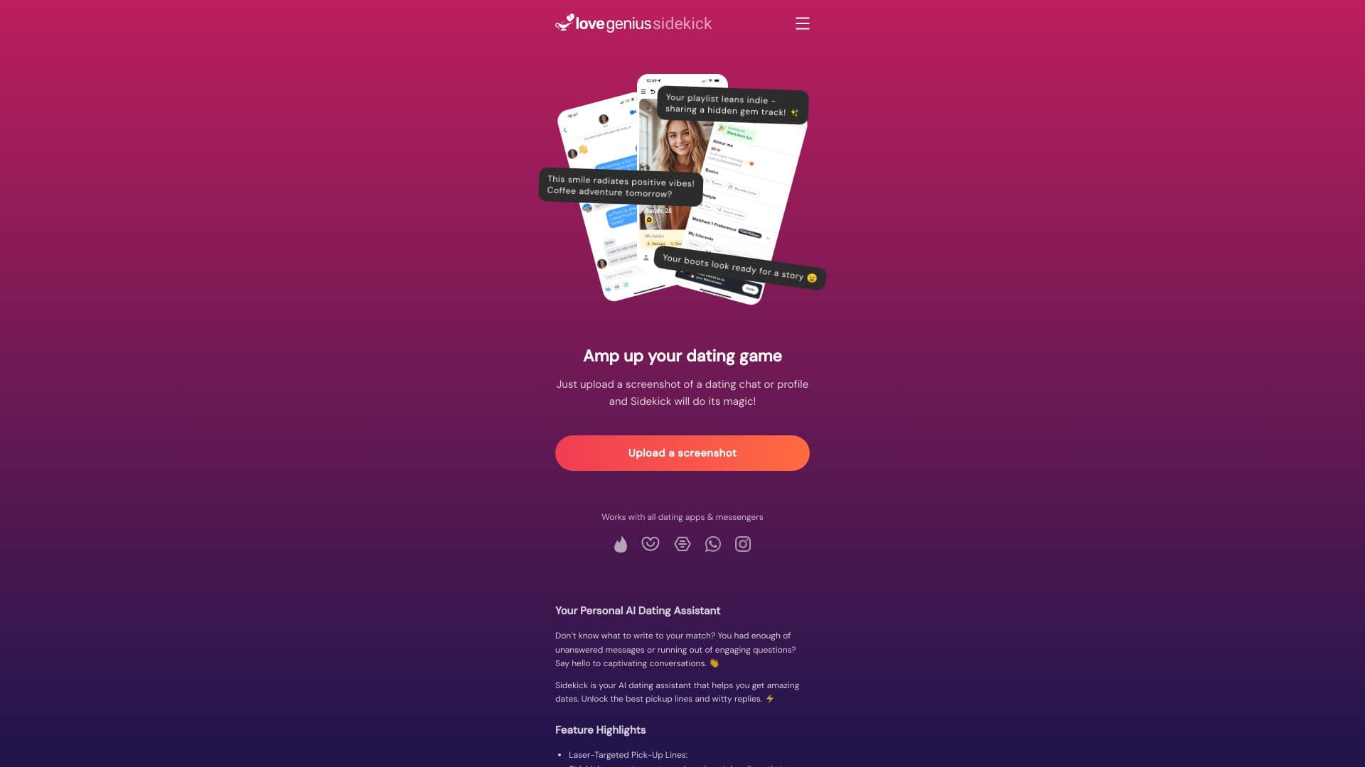 LoveGenius Sidekick screenshot 1