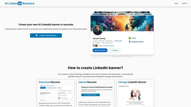 AI LinkedIn Banners screenshot