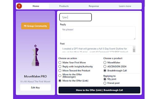 Facebook AI Post Generator screenshot