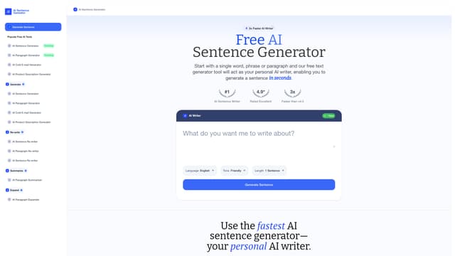 AI Sentence Generator screenshot
