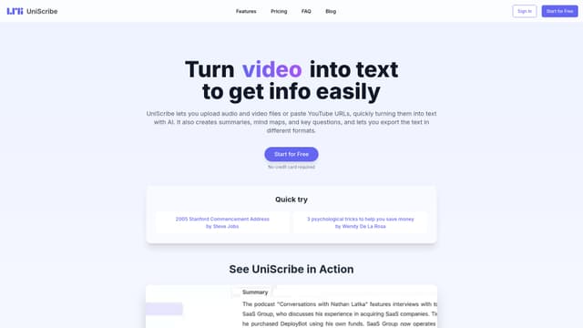 UniScribe screenshot