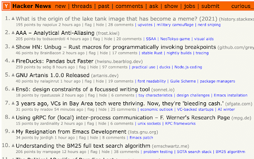 Hacker News AI Tag Navigator screenshot