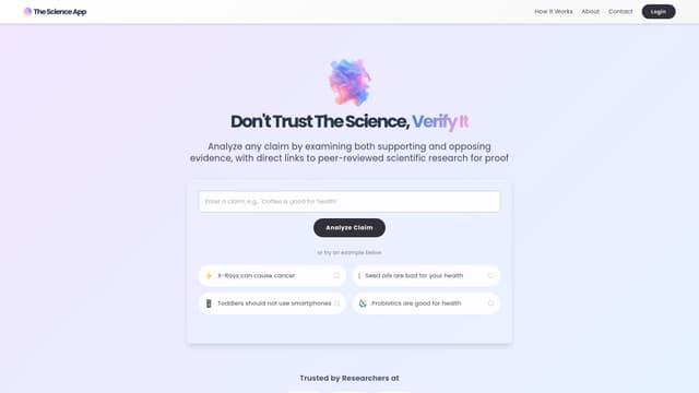 The Science App screenshot