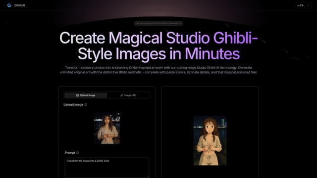 Dzine Ghibli AI screenshot