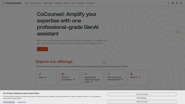 Thomson Reuters screenshot