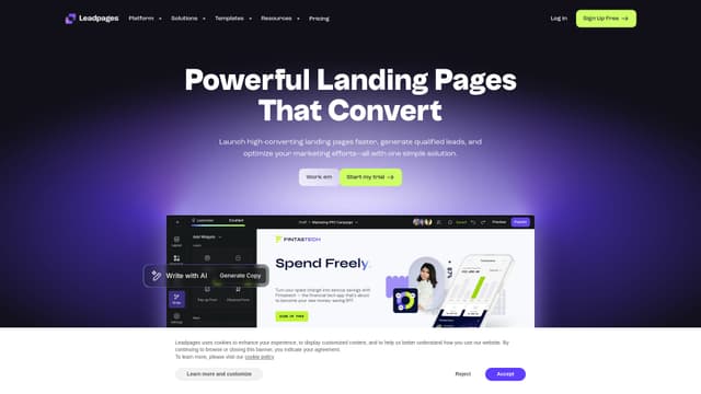 Leadpages screenshot