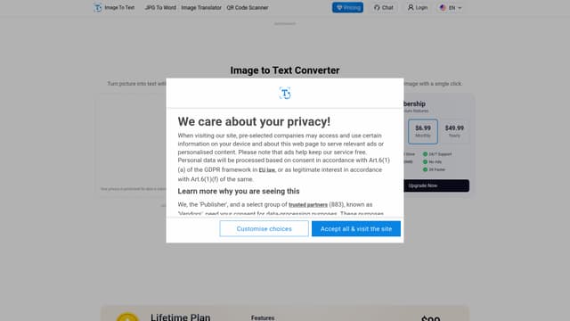 Image to Text converter screenshot