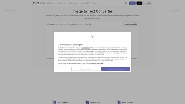 jpgtotext.com screenshot