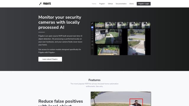 Frigate NVR screenshot