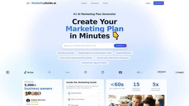 Marketing Guide AI screenshot
