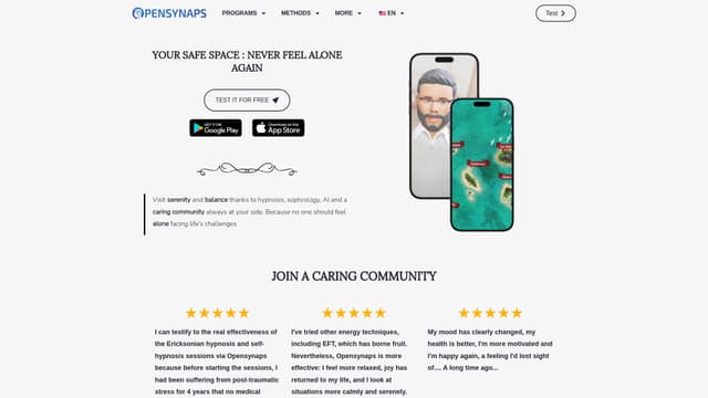 OpenSynaps AI - Your safe place, never feel alone anymore screenshot