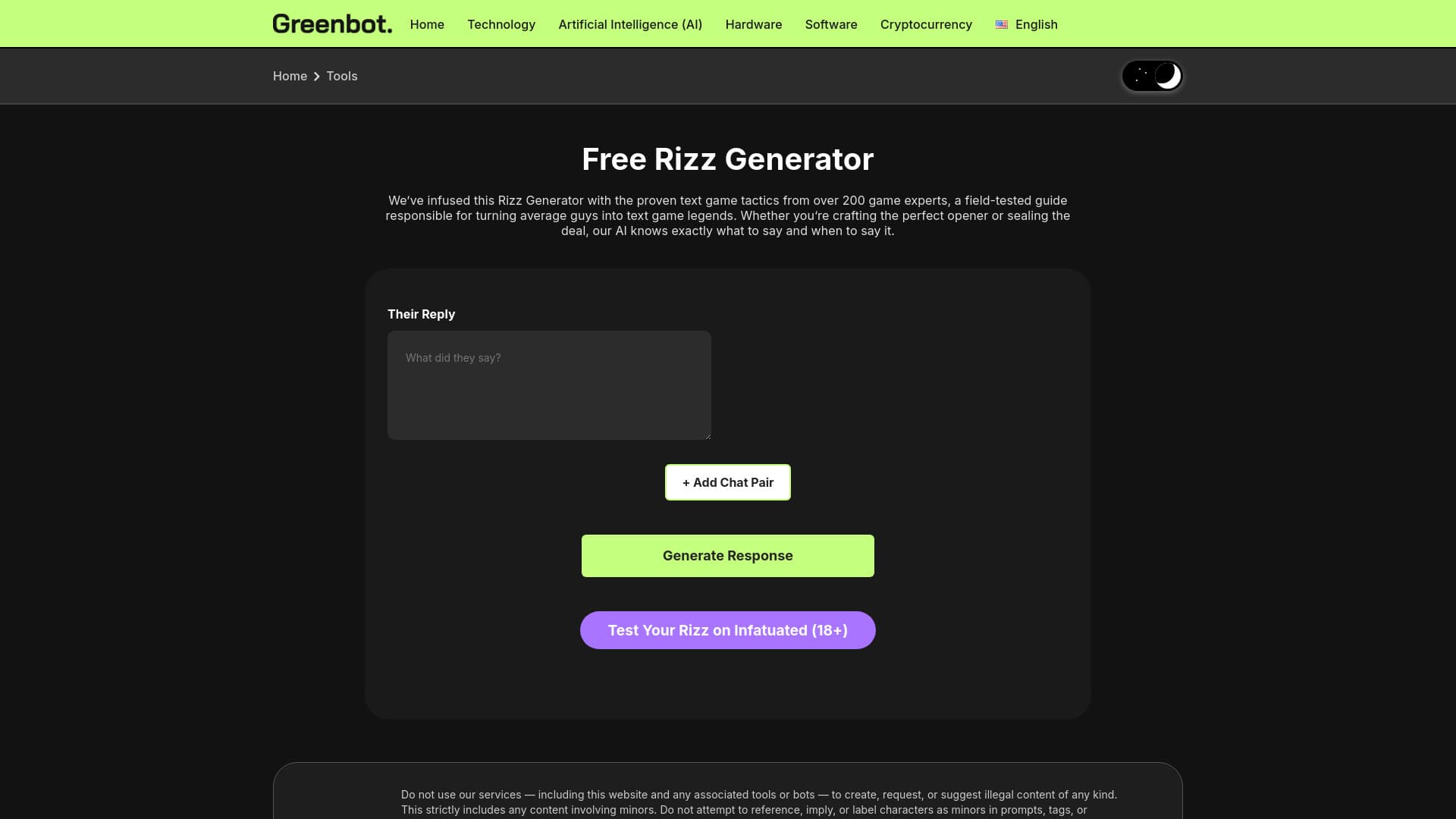 AI Rizz Generator screenshot 1